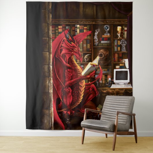 Dragon Podcast Library Wandkleed (In situ)