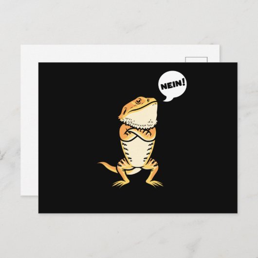 Dragon Pogona reptielhagedis Briefkaart (Voorkant / Achterkant)