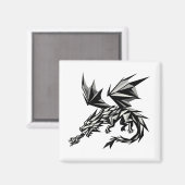 Dragón poligonal magneet (Voorkant / Achterkant)