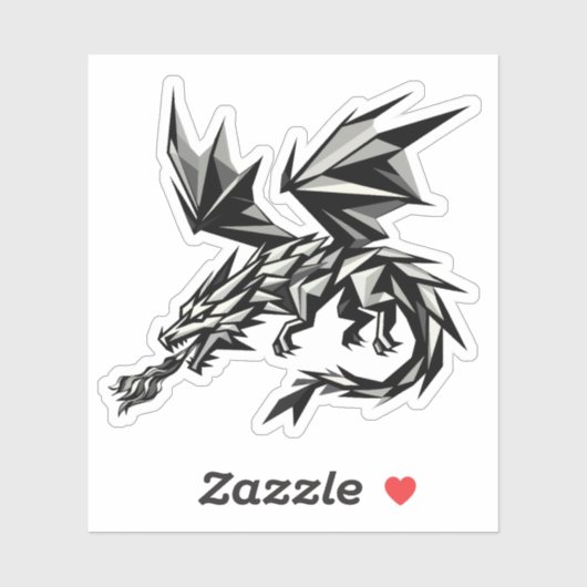 Dragón poligonal sticker (Vel)