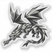 Dragón poligonal sticker (Voorkant)