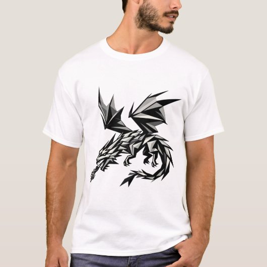 Dragón poligonal t-shirt (Voorkant)