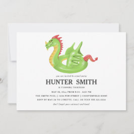 Dragon Pool Float Verjaardag Pool Party Kaart