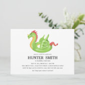 Dragon Pool Float Verjaardag Pool Party Kaart (Staand voorkant)