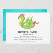 Dragon Pool Float Verjaardag Pool Party Kaart (Voorkant / Achterkant)