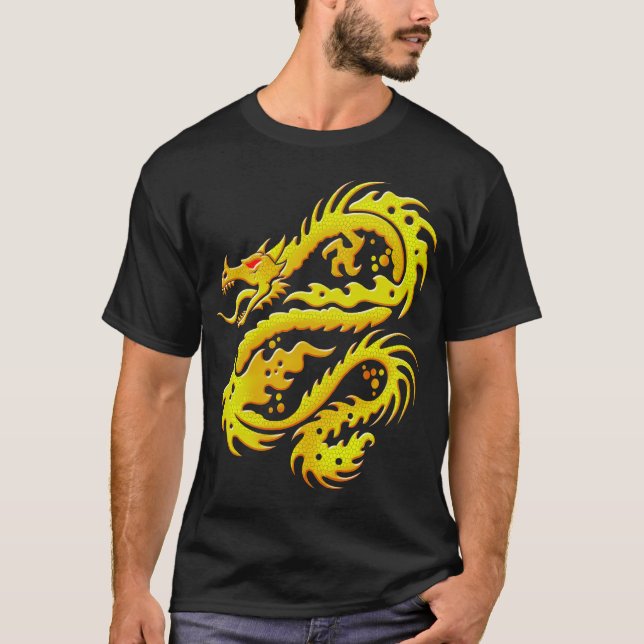 Dragon Power Black T Shirt (Voorkant)