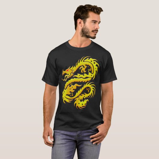 Dragon Power Black T Shirt (Voorkant volledig)