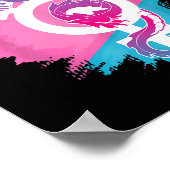 Dragon Pride GenderFluid LGBT en Transpride Poster (Hoek)