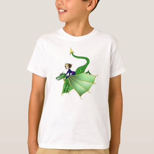 Dragon Princess T-shirt, leeftijd 2 en hoger, unis T-shirt (Voorkant)