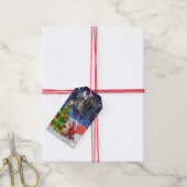 Dragon Pulling op kerstboom Cadeaulabel (Met Touw)