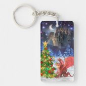 Dragon Pulling op kerstboom Sleutelhanger (Voorkant)