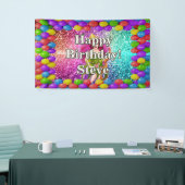 Dragon Queen Gepersonaliseerd karakter verjaardag Spandoek (Beurs)