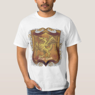 Dragon Quest Schild achternaam T-shirt