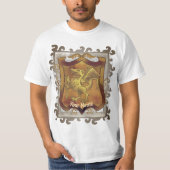 Dragon Quest Shield achternaam T-shirt (Voorkant)