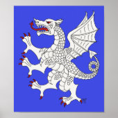 Dragon Rampant Argent Poster (Voorkant)