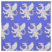 Dragon Rampant Argent Stof (Swatch)