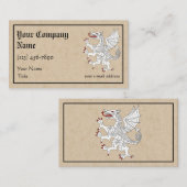 Dragon Rampant Argent Visitekaartje (Voorkant / Achterkant)
