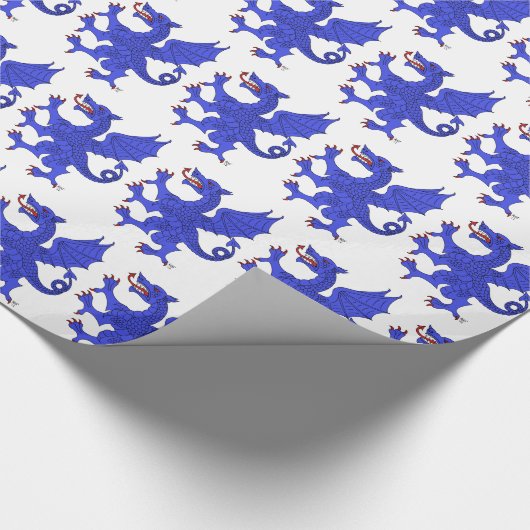 Dragon Rampant Azure Cadeaupapier (Hoek)
