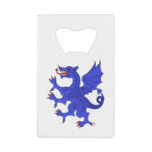 Dragon Rampant Azure Creditkaart Flessenopener (Voorkant)