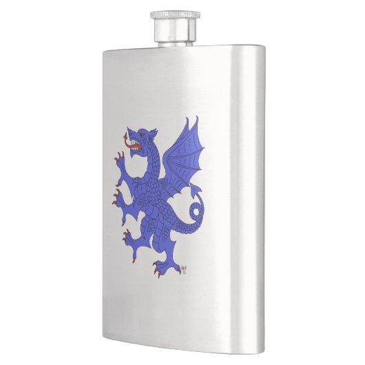 Dragon Rampant Azure Flacon (Links)