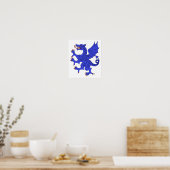 Dragon Rampant Azure Poster (Keuken)
