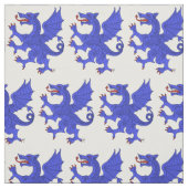 Dragon Rampant Azure Stof (Swatch)