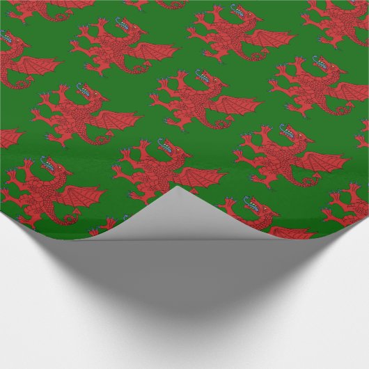 Dragon Rampant Gules Cadeaupapier (Hoek)