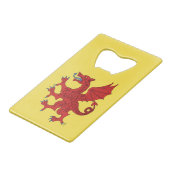 Dragon Rampant Gules Creditkaart Flessenopener (Achterkant Gekanteld)