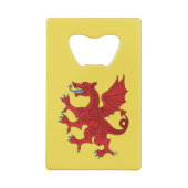 Dragon Rampant Gules Creditkaart Flessenopener (Achterkant)