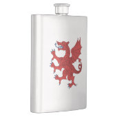 Dragon Rampant Gules Flacon (Rechts)