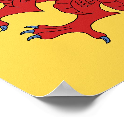 Dragon Rampant Gules Poster (Hoek)