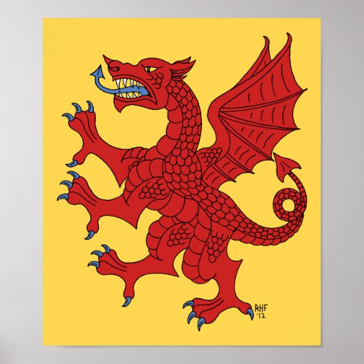 Dragon Rampant Gules Poster (Voorkant)