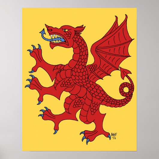 Dragon Rampant Gules Poster (Voorkant)