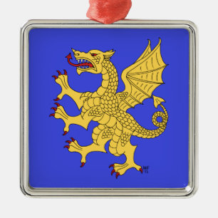 Dragon Rampant of Metalen Ornament