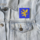 Dragon Rampant of Vierkante Button 5,1 Cm (In situ)