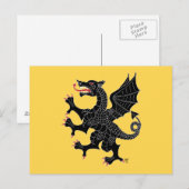 Dragon Rampant Sable Briefkaart (Voorkant / Achterkant)