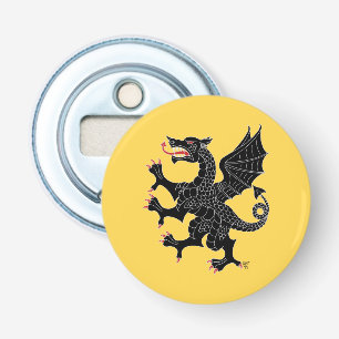 Dragon Rampant Sable Button Flesopener
