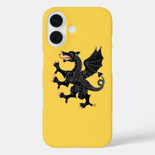 Dragon Rampant Sable iPhone 16 Hoesje