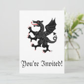 Dragon Rampant Sable Kaart (Staand voorkant)