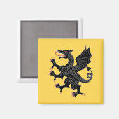 Dragon Rampant Sable Magneet (Voorkant / Achterkant)