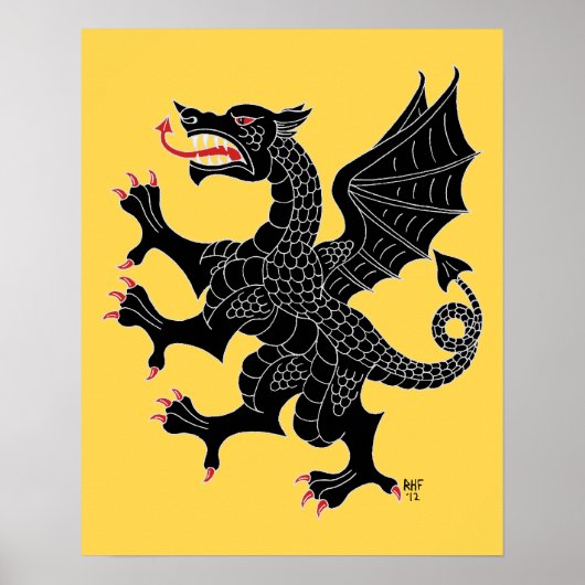 Dragon Rampant Sable Poster (Voorkant)