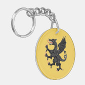 Dragon Rampant Sable Sleutelhanger (Voorkant Links)