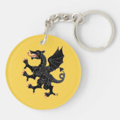 Dragon Rampant Sable Sleutelhanger (Achterkant)