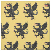 Dragon Rampant Sable Stof (Swatch)
