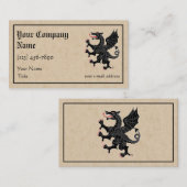 Dragon Rampant Sable Visitekaartje (Voorkant / Achterkant)