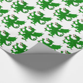 Dragon Rampant Vert Cadeaupapier (Hoek)