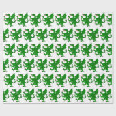 Dragon Rampant Vert Cadeaupapier (Vlak)