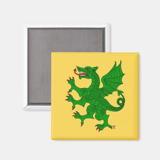 Dragon Rampant Vert Magneet (Voorkant / Achterkant)