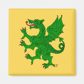 Dragon Rampant Vert Magneet (Voorkant)