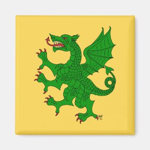 Dragon Rampant Vert Magneet